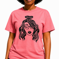 Women’s vinyl print T-shirt ￼