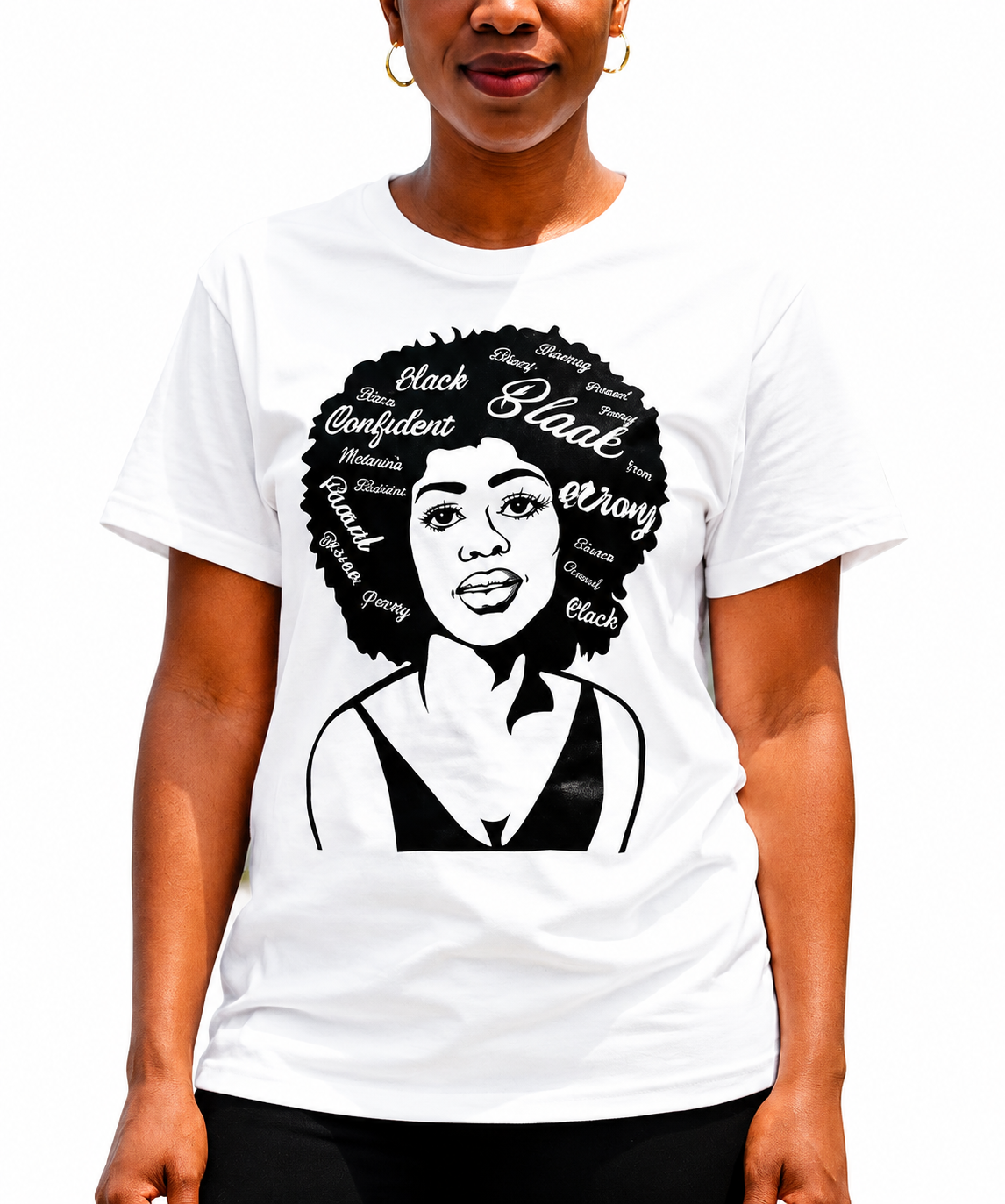 Women’s vinyl print T-shirt ￼